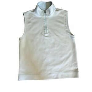Like New Hickey Freeman Blue Micro Strip 1/4 Zip Vest